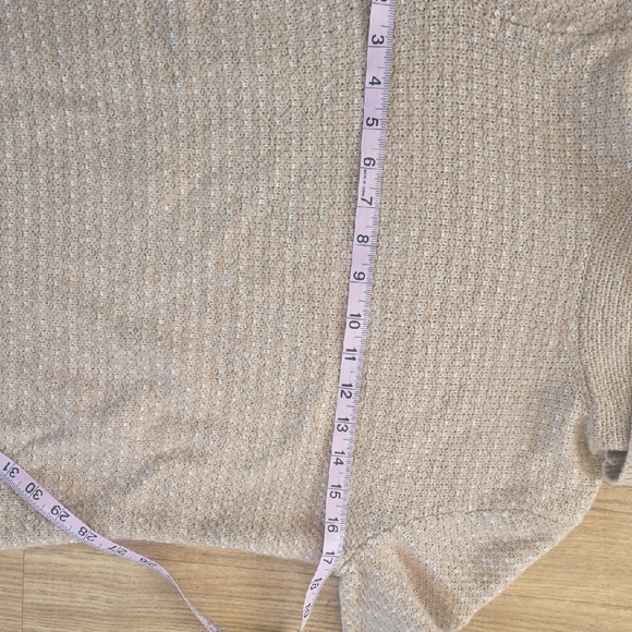 Lands' End‎ Classic Tan Cowl Neck Sweater - Picture 7 of 9